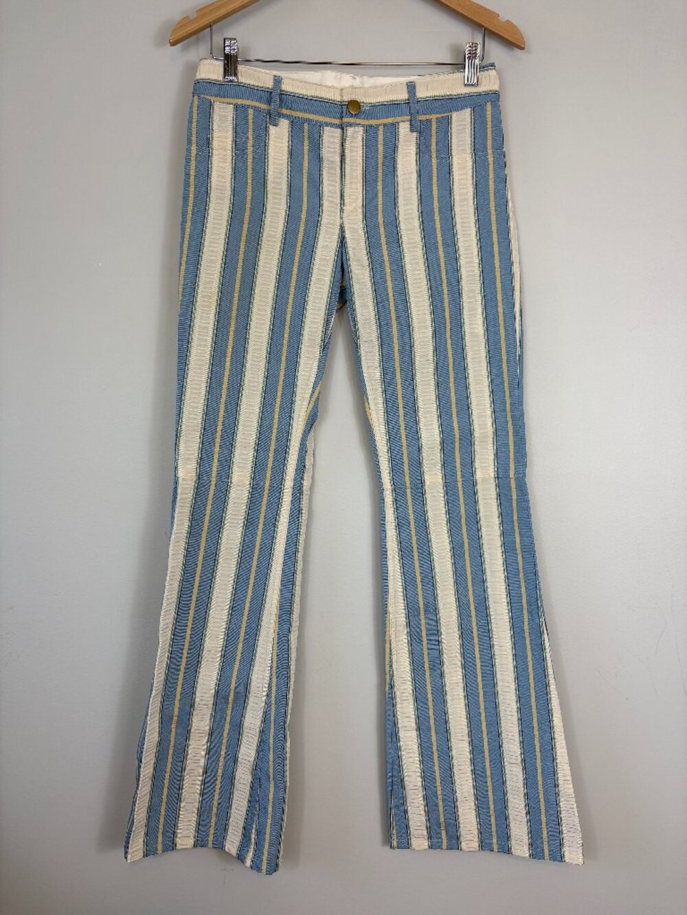 Alice + Olivia Striped Flare Jacquard Trouser Pants Sz 4 Western
